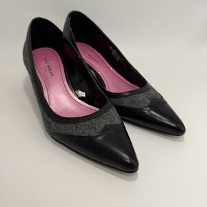 Isaac Mizrahi For Target Women's Kitten Heels Size 8.5 Fabric/Leather Wing Tip